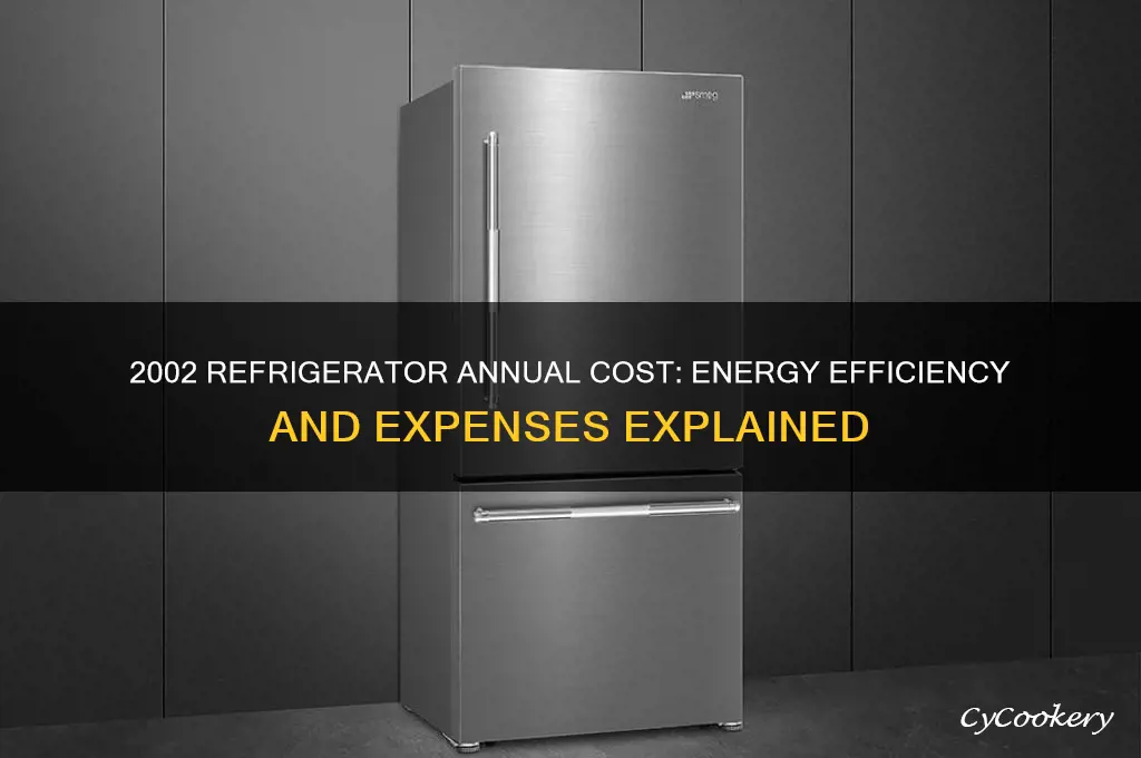 how much does a 2002 refrigerator cost per year