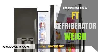 What's the Weight of a 26 Cu Ft Refrigerator?