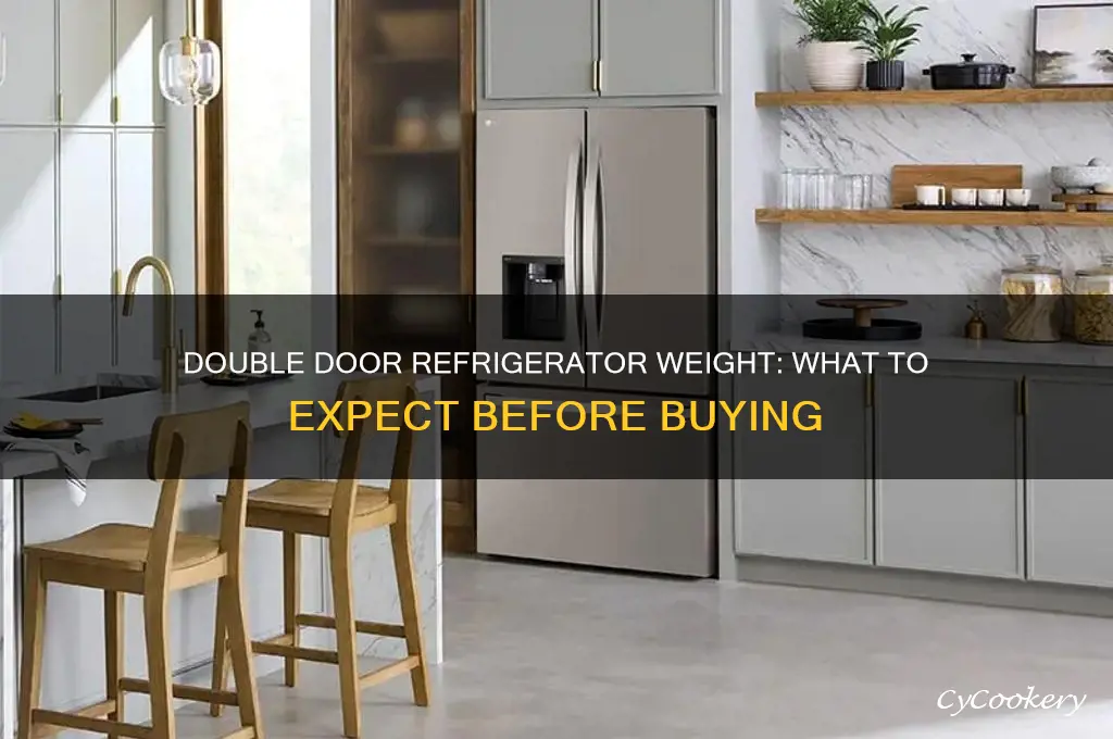 how much does a double door refrigerator weigh