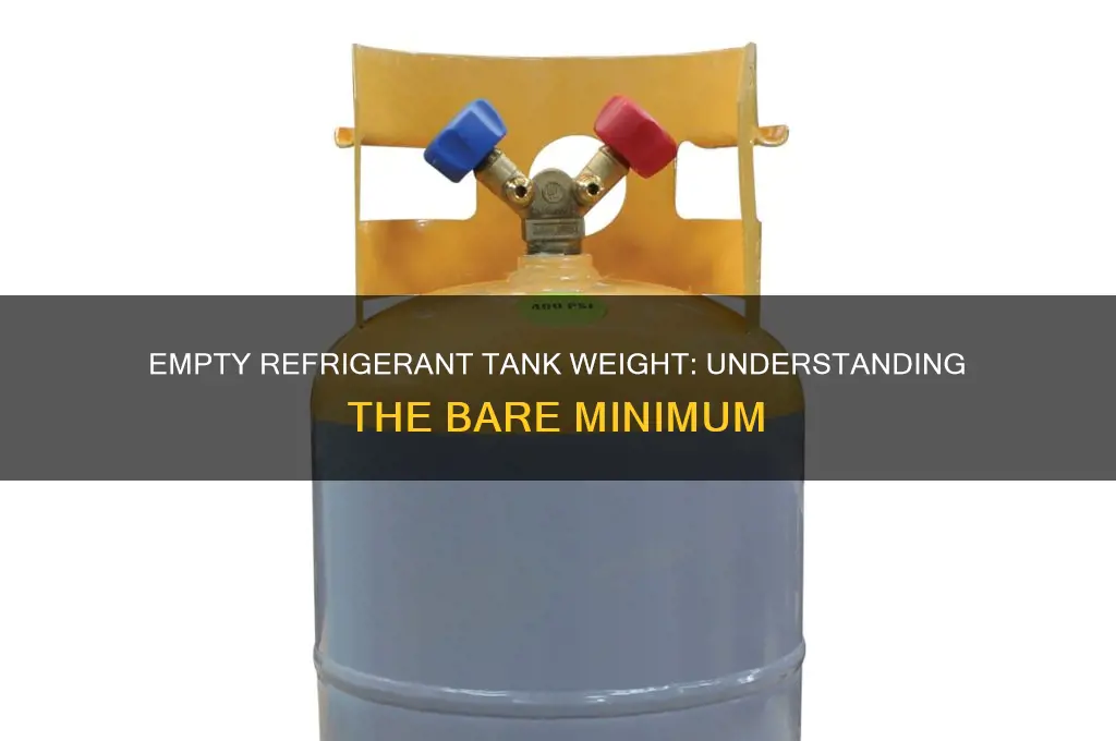 how much does a empty refrigerant tank weigh