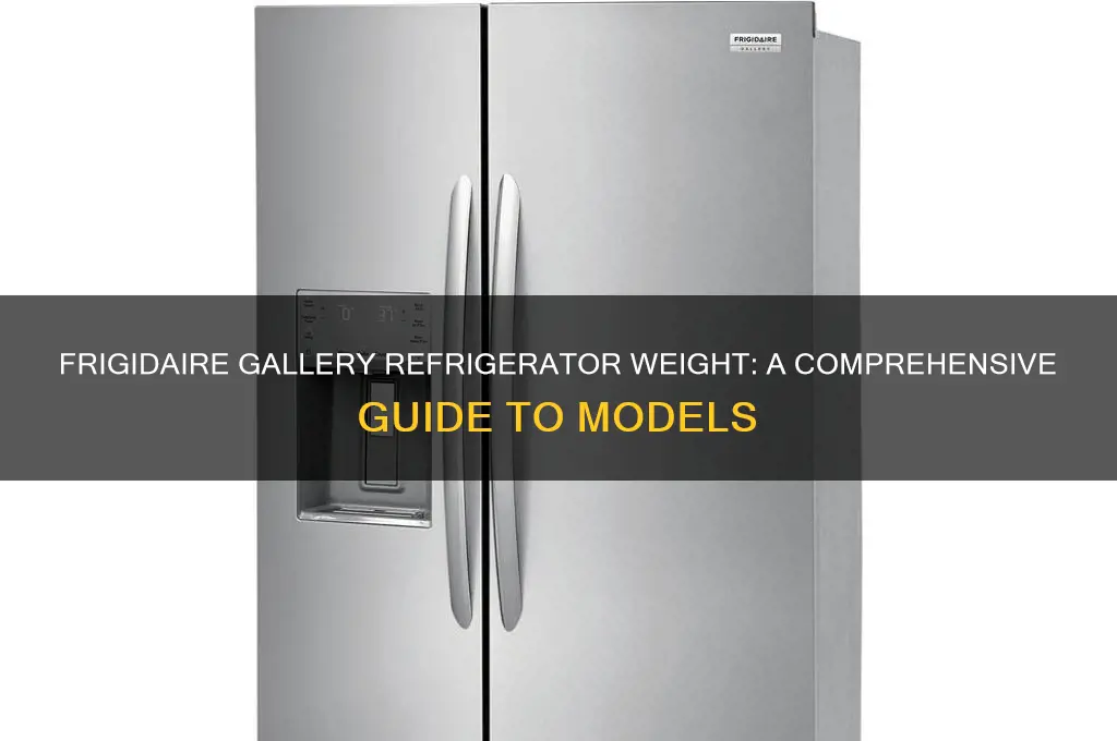 how much does a frigidaire gallery refrigerator weigh