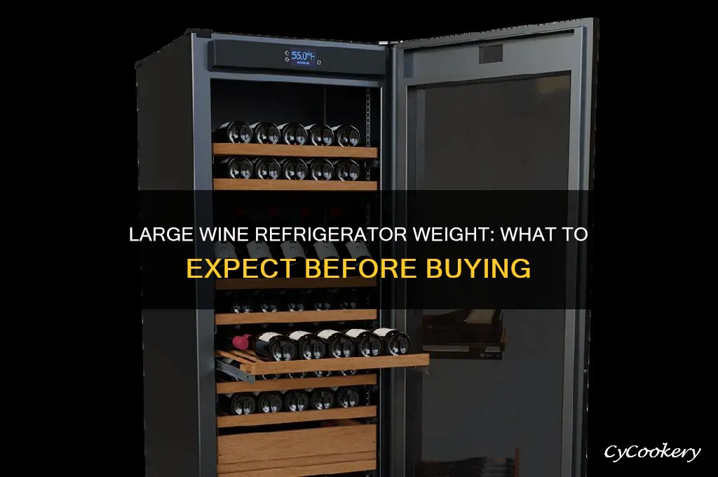 how much does a large wine refrigerator weigh