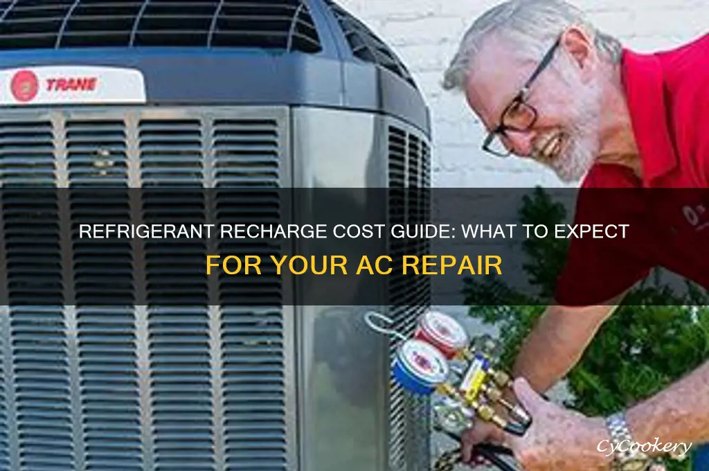 how much does a refrigerant recharge cost