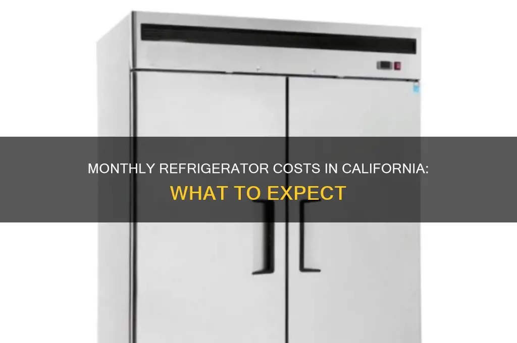 how much does a refrigerator cost per month california