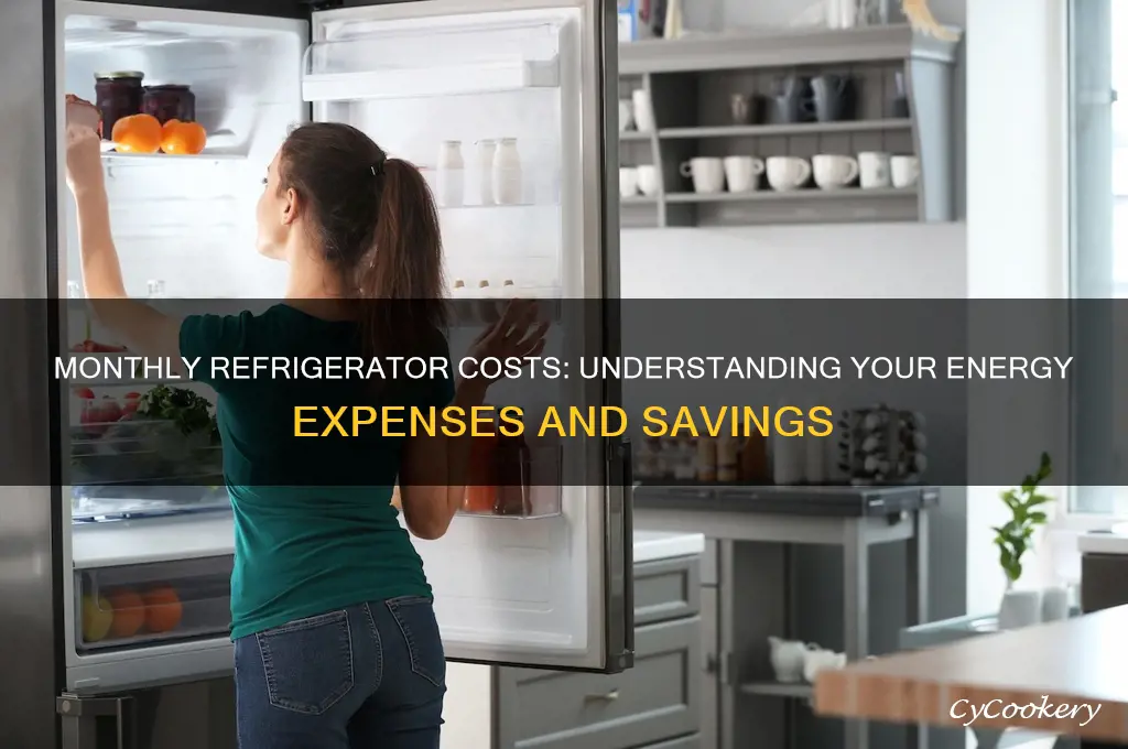 how much does a refrigerator cost per month