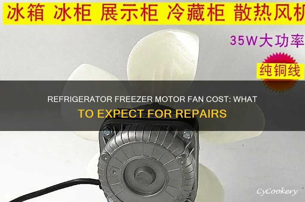 how much does a refrigerator freezer moter fan cost