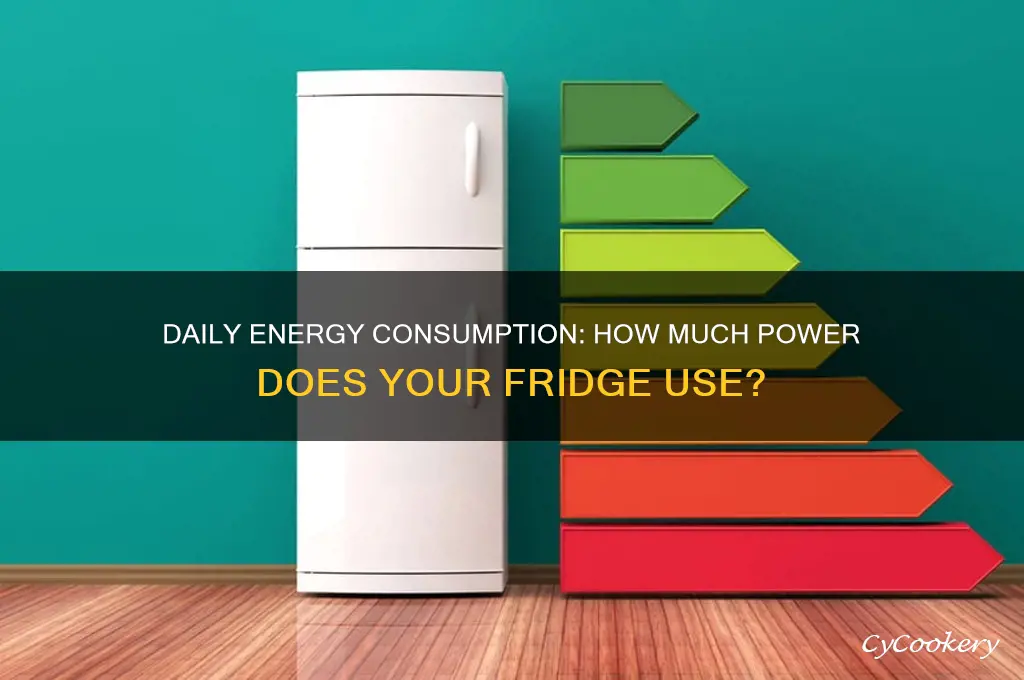 how much does a refrigerator use in a day