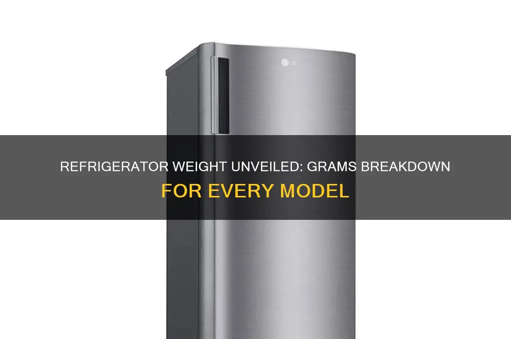 how much does a refrigerator weigh in grams