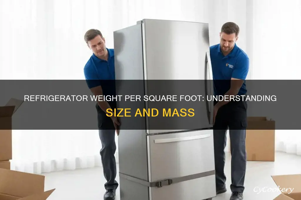 how much does a refrigerator weigh per square foot
