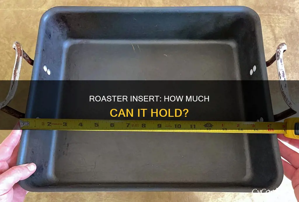 how much does a roaster insert serving pan hold