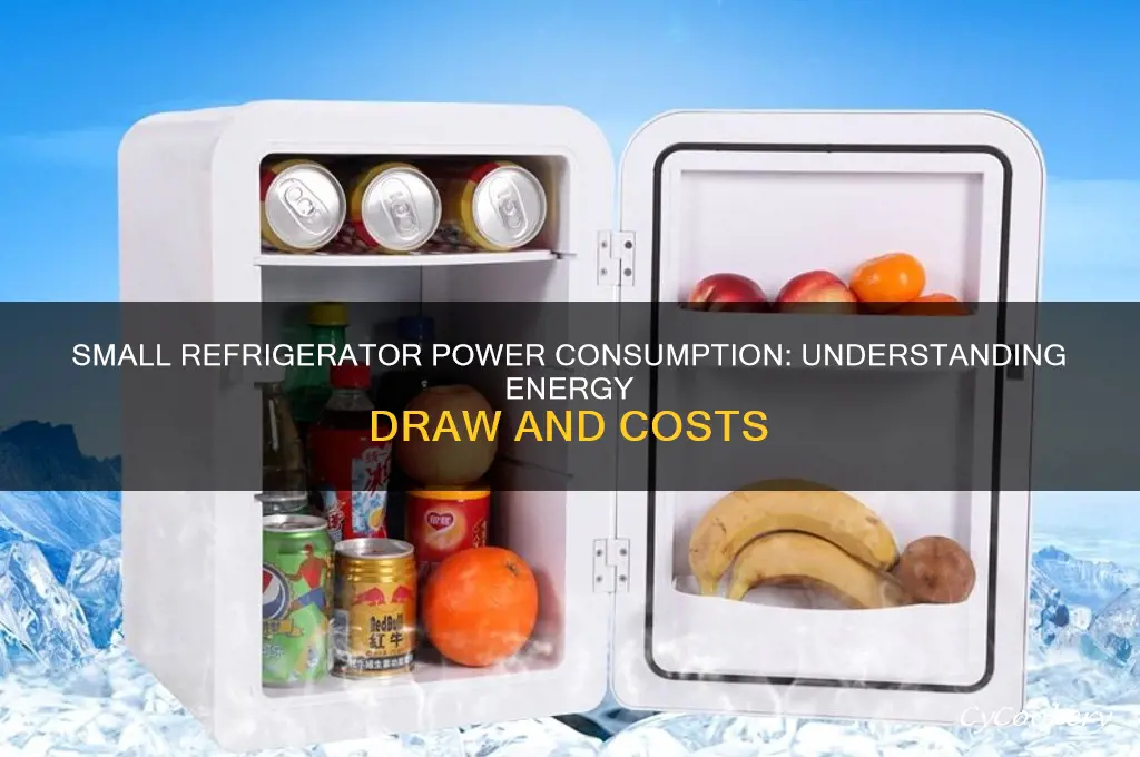 how much does a small refrigerator draw