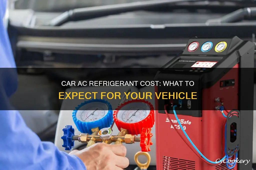 how much does ac refrigerant cost for a car