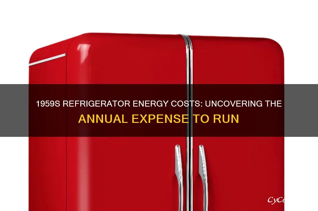 how much does an 1959s refrigerator cost to run