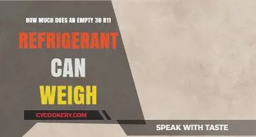 Empty 30 lb R11 Refrigerant Can Weight Explained