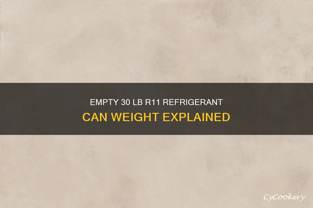 how much does an empty 30 r11 refrigerant can weigh