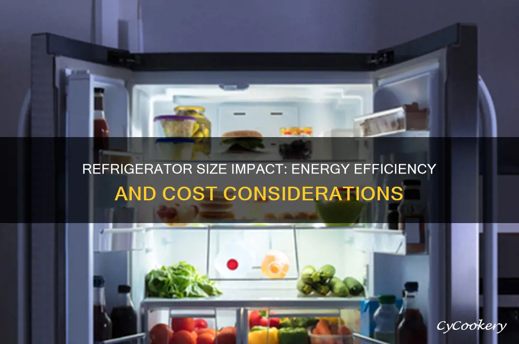 how much does refrigerator size affect energy use