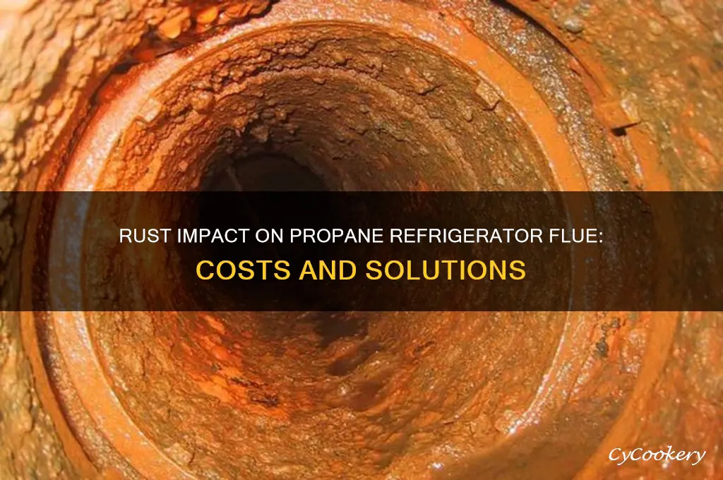 how much does rust affect propane refrigerator flue