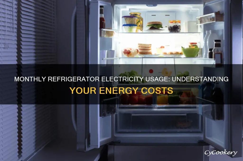 how much electricity do refrigerators use every month