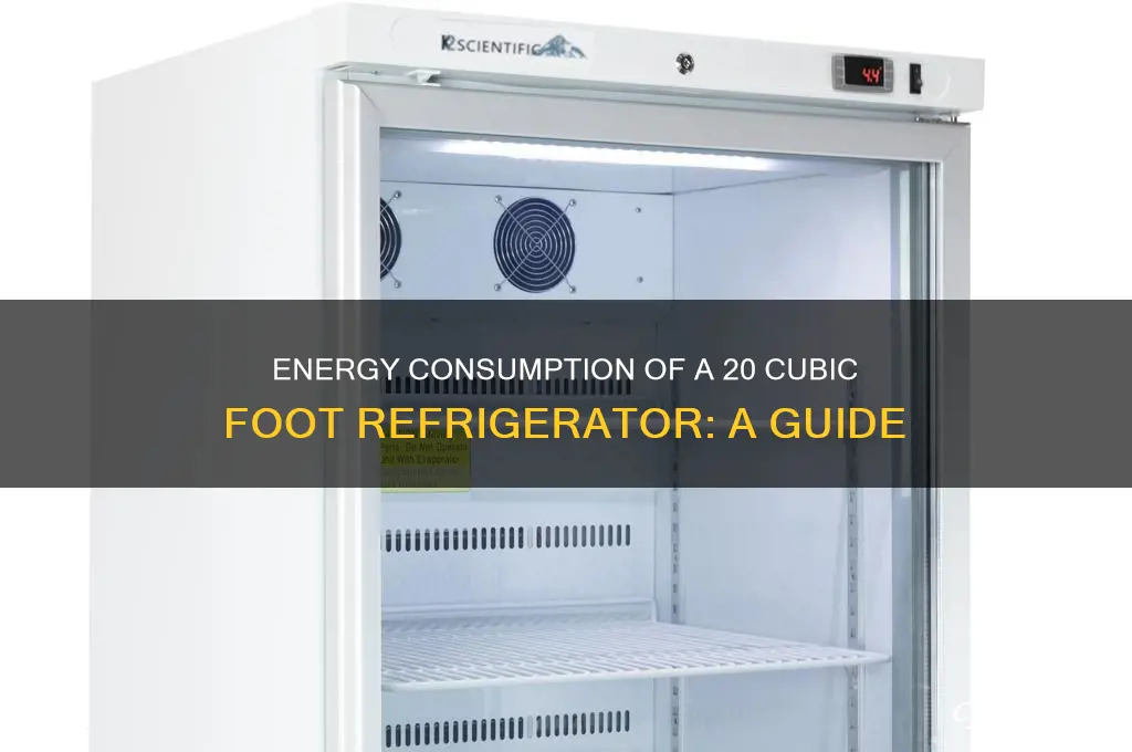 how much electricity does a 20cf refrigerator use