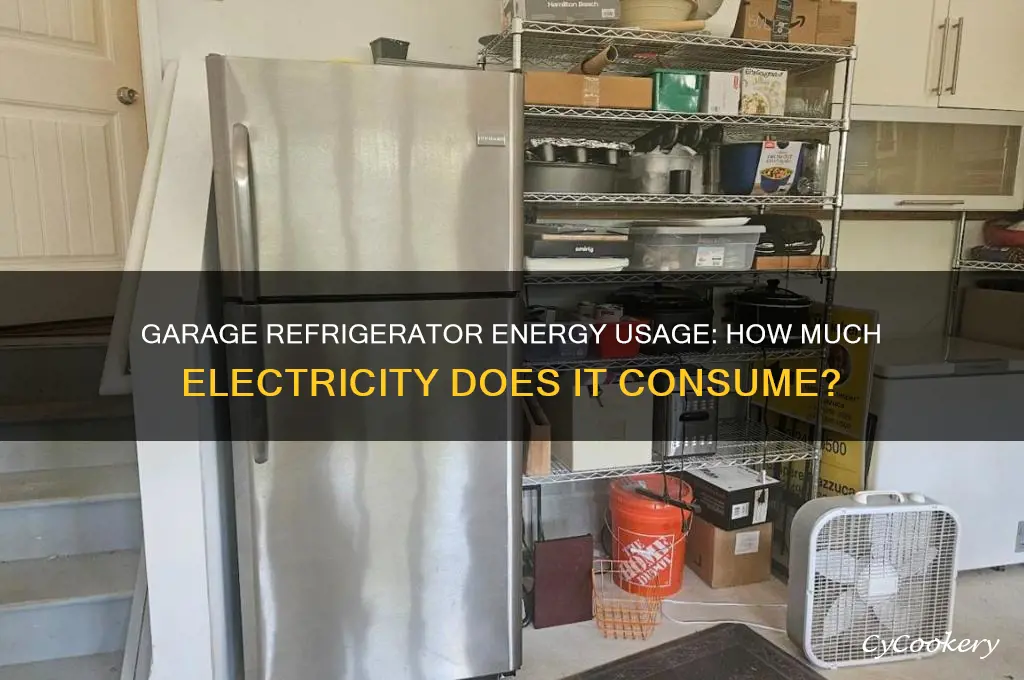 how much electricity does a garage refrigerator use