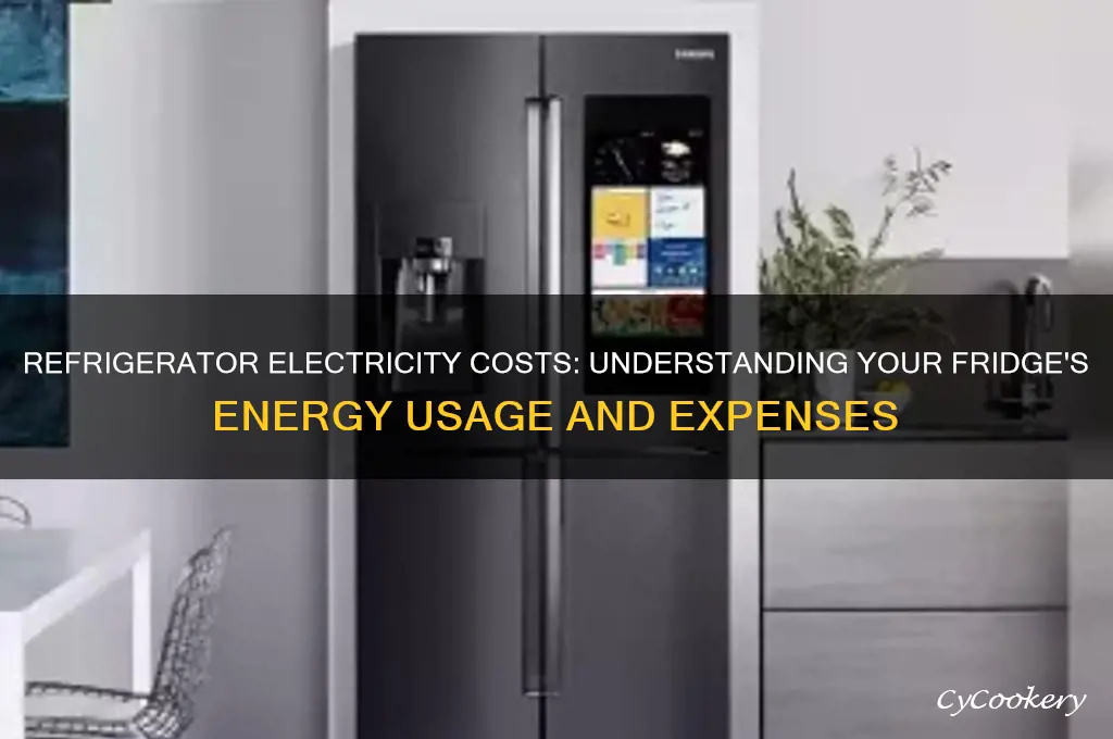 how much electricity does a refrigerator cost