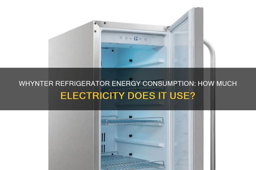 how much electricity does a whynter refrigerator use