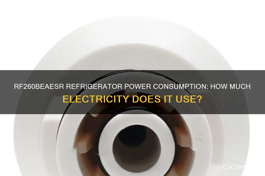how much electricity does rf260beaesr refrigerator pull