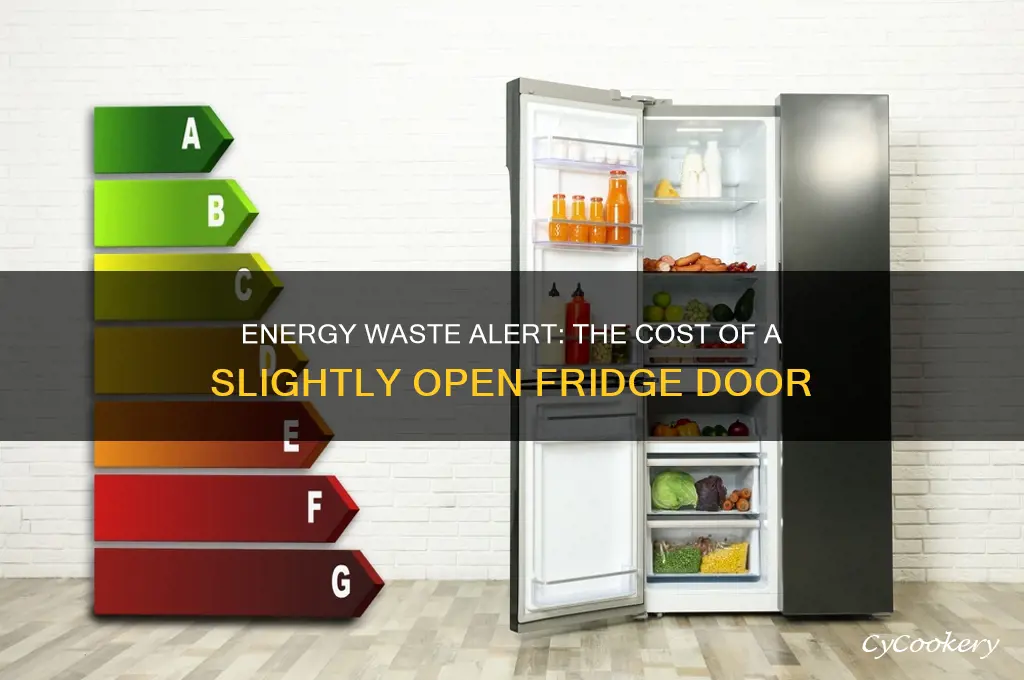 how much energy is lost by refrigerator door ajar