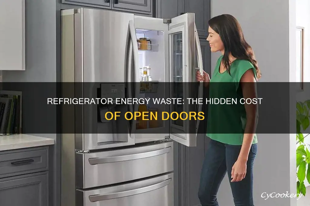 how much energy is wasted leaving refrigerator door open