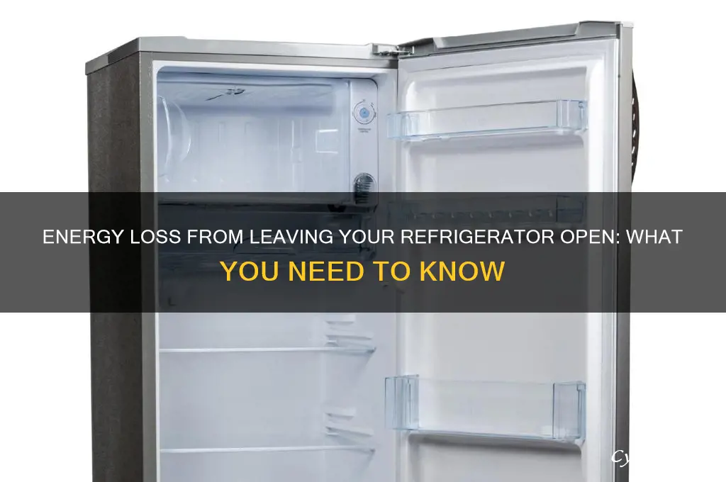 how much energy loss leaving refrigerator open