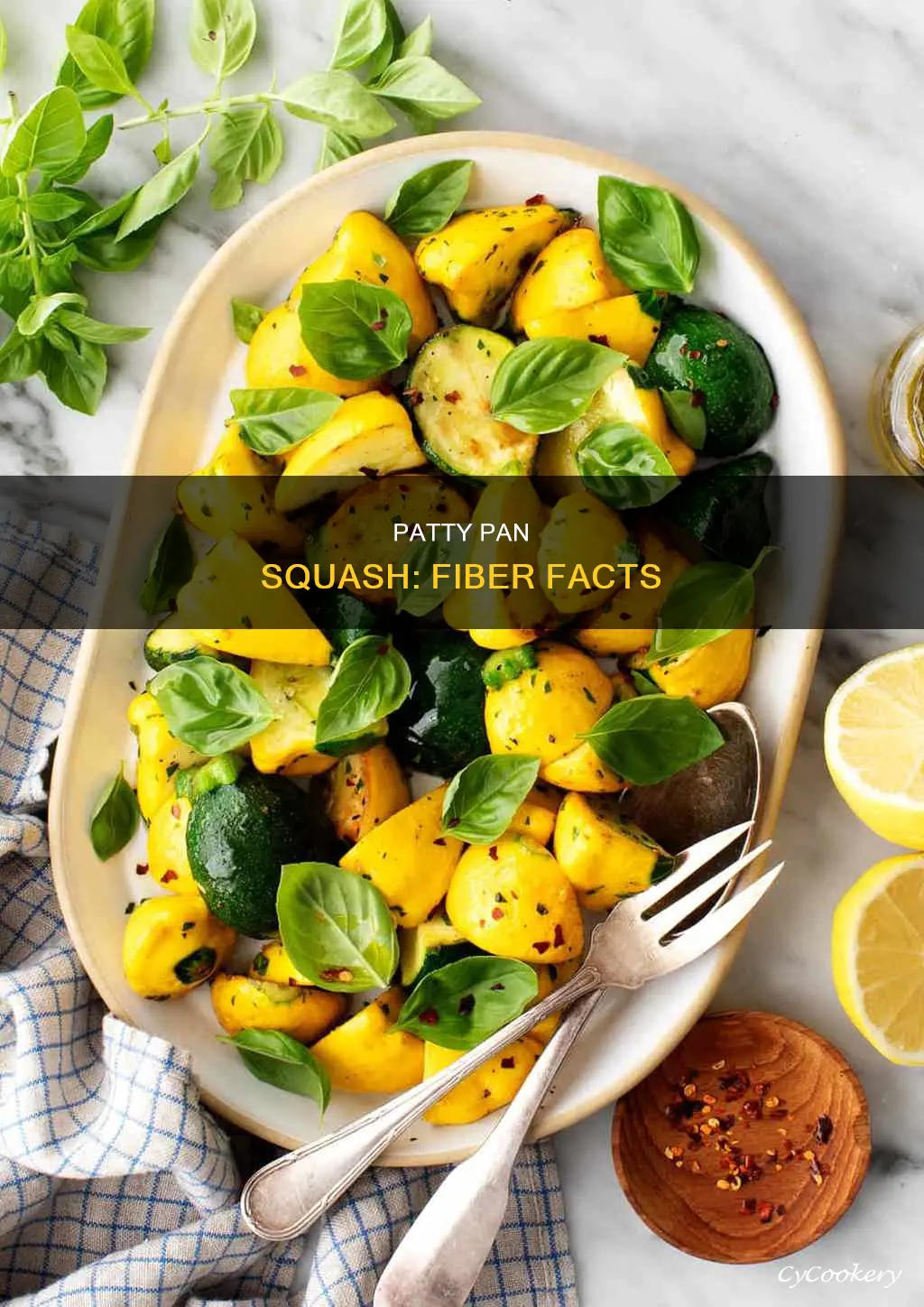 how much fiber in a patty pan squash