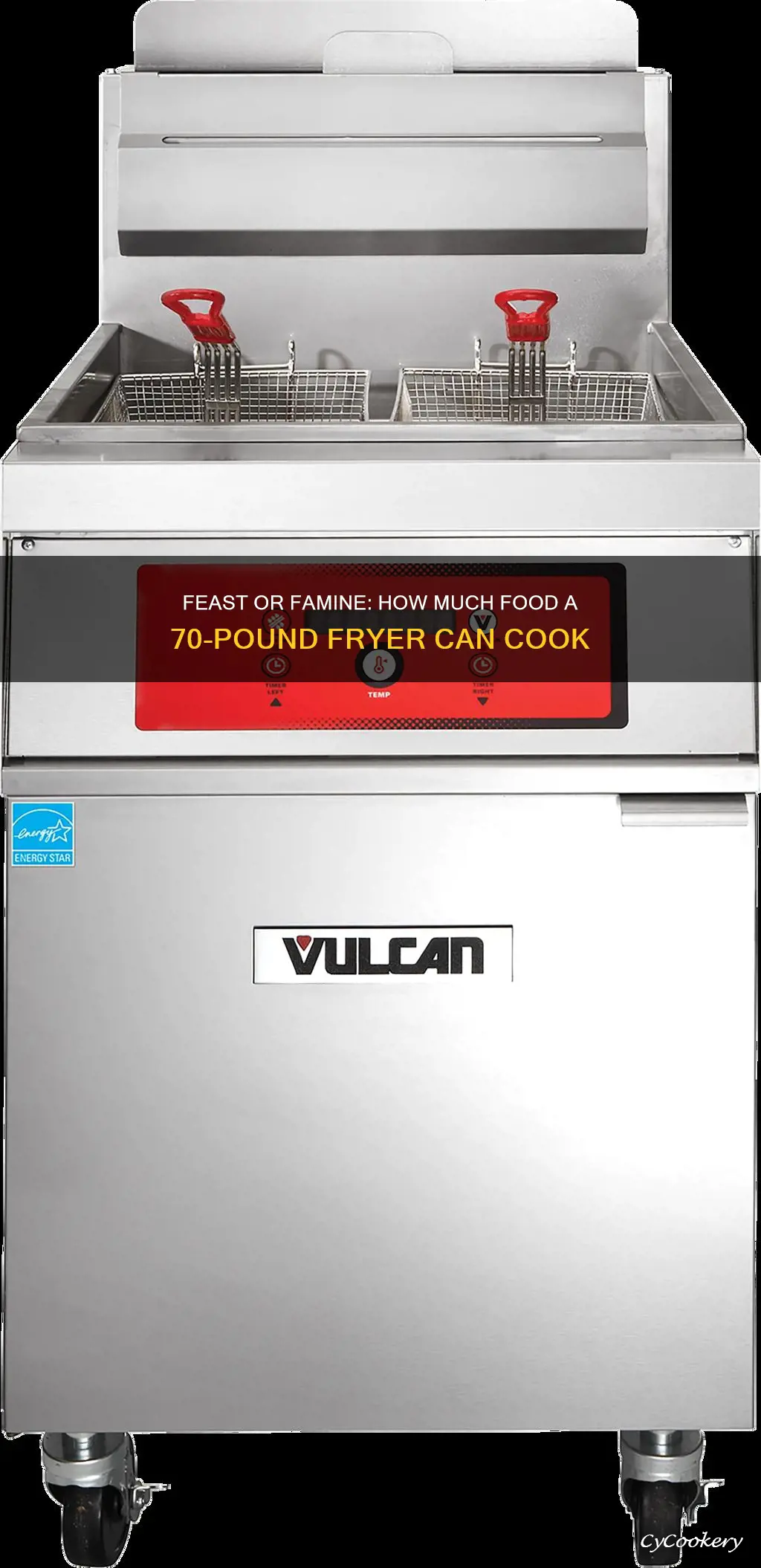 how much food will 70lb fryer cook