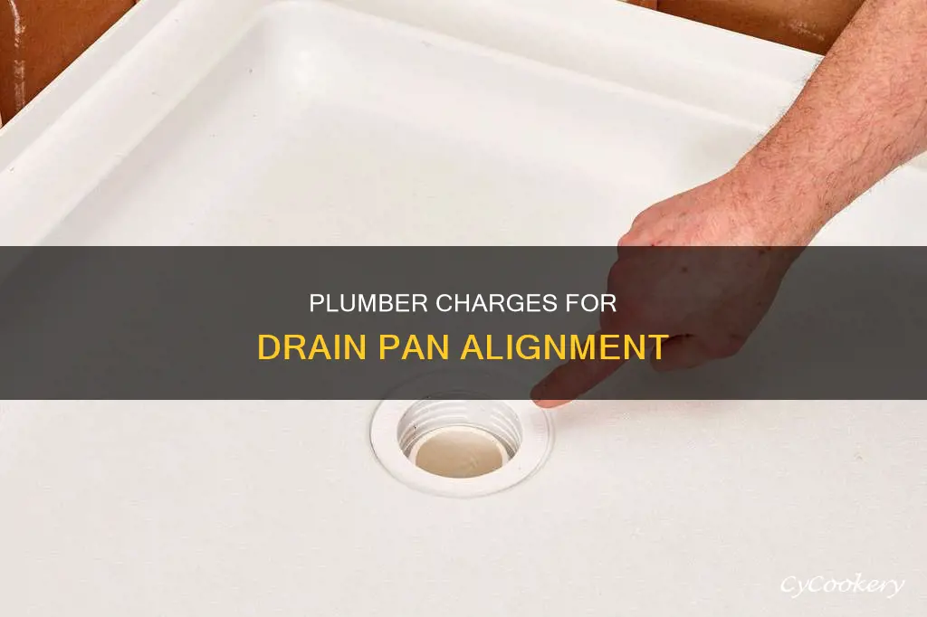 how much for plumber to align drain pan