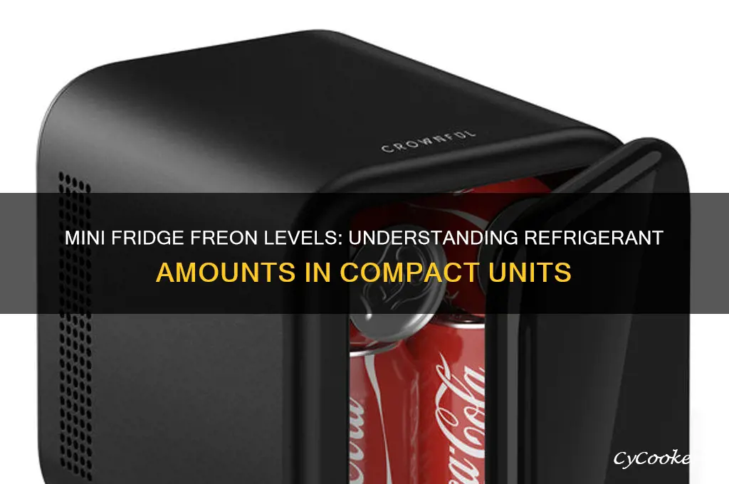 how much freon is in mini refrigerators