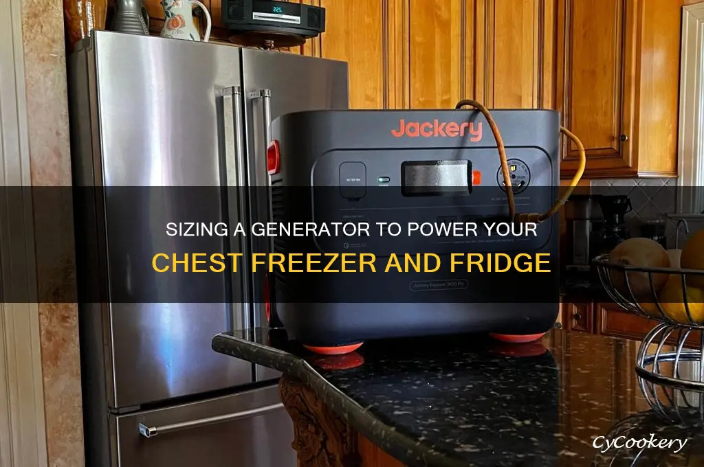 how much generator to run chest freezer and refrigerator
