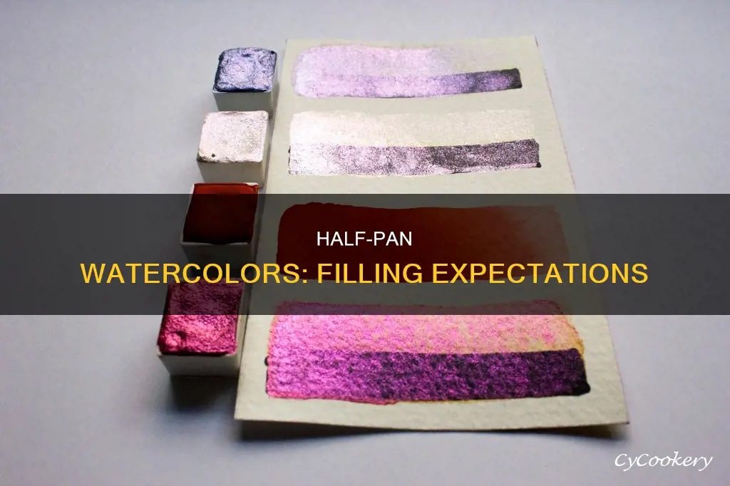 how much half pans for watercolors fill