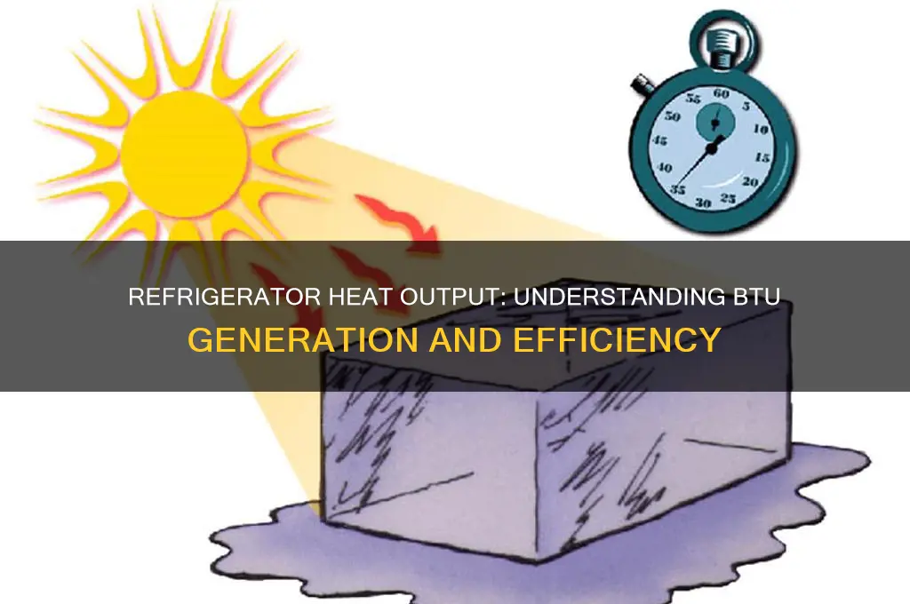 how much heat does refrigerator generate btu