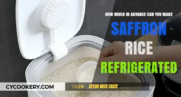 Saffron Rice Storage: How Soon Can You Prep and Refrigerate?