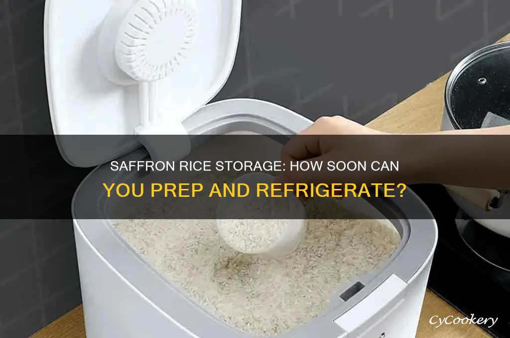 how much in advance can you make saffron rice refrigerated