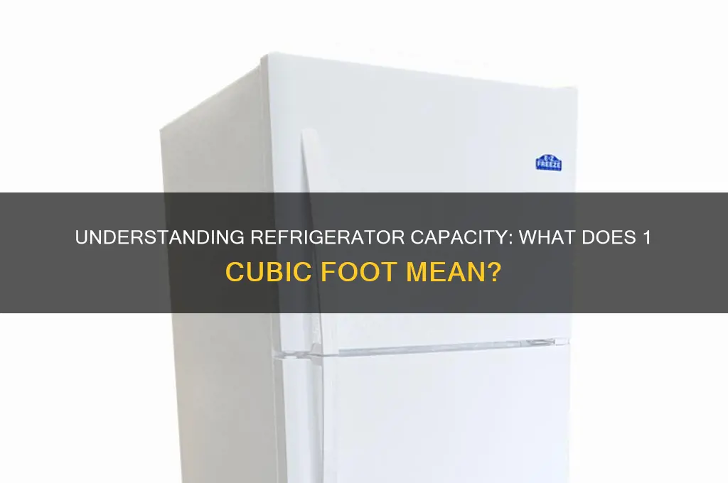how much is 1 cubic foot in a refrigerator