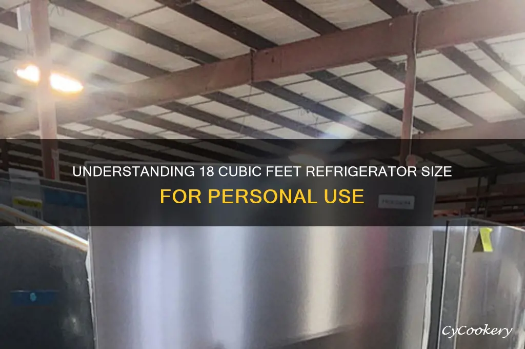 how much is 18 cubic feet in person refrigerator
