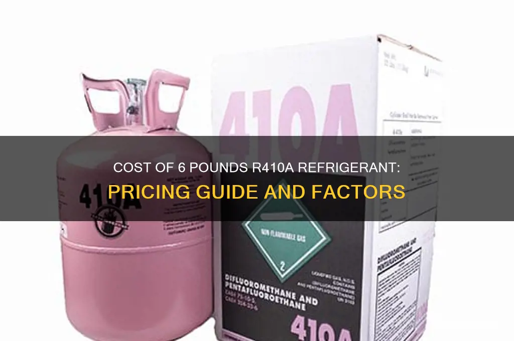 how much is 6 lbs of r410a refrigerant per