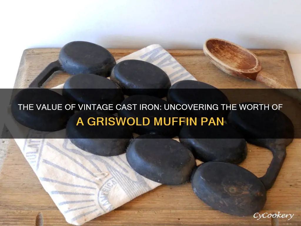 how much is a griswold cast iron muffin pan worth