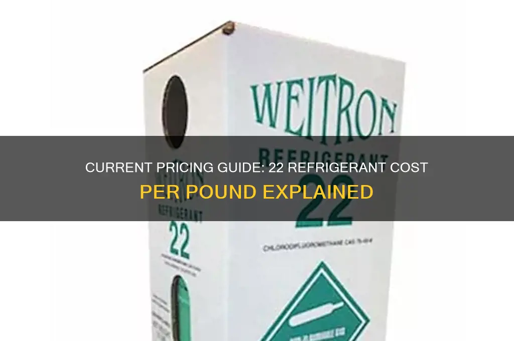 how much is our 22 refrigerant per pound