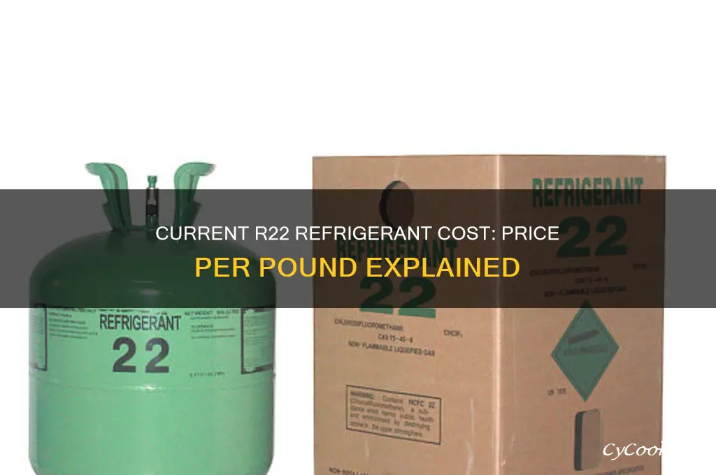 how much is r22 refrigerant a pound