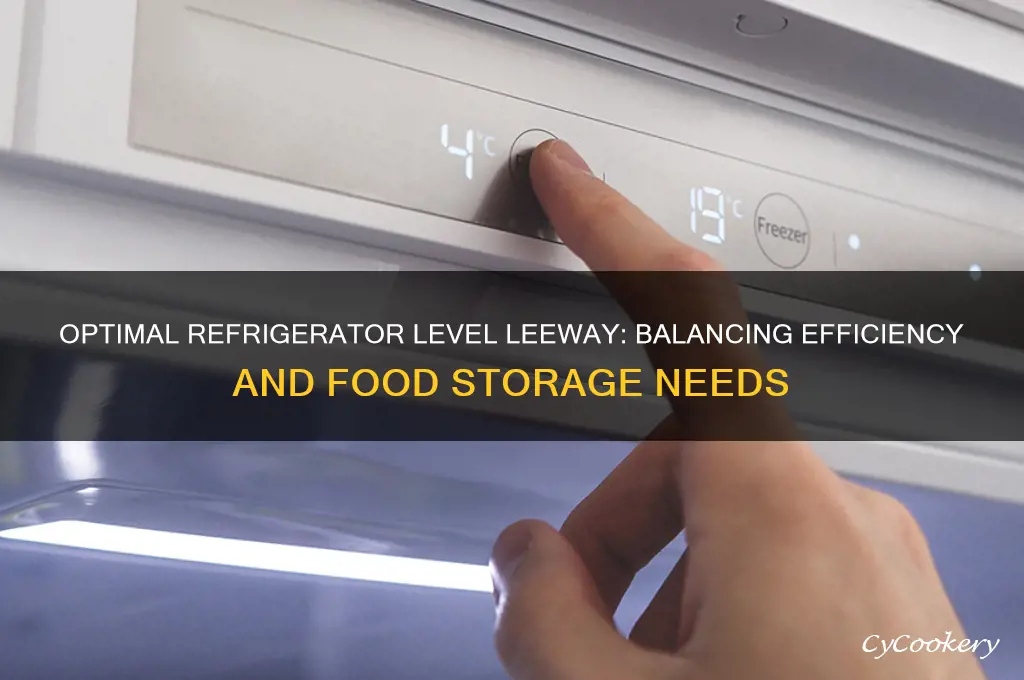 how much leeway on level of refrigerators