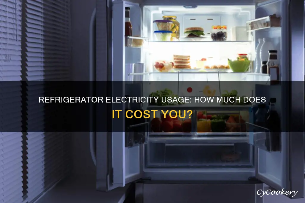 how much money of wlecteiciry does refrigerator use