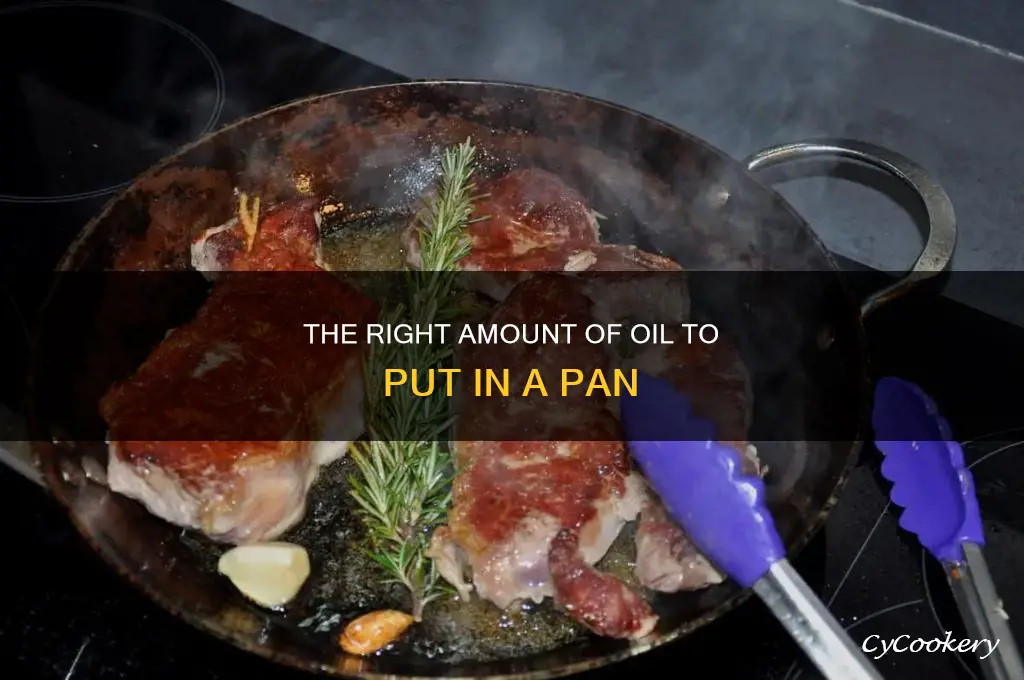 how much oil to put in pan