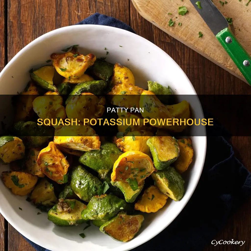 how much potassium in patty pan squash