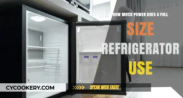 Full-Size Refrigerator Power Consumption: Understanding Your Energy Usage